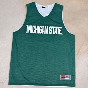 Team issued Nike Michigan State Spartans Reversible Basketball Jersey Men's S